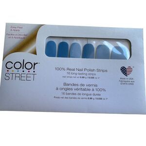 Color Street Nail Polish Strips Fortune Teller Blue 16 Strips